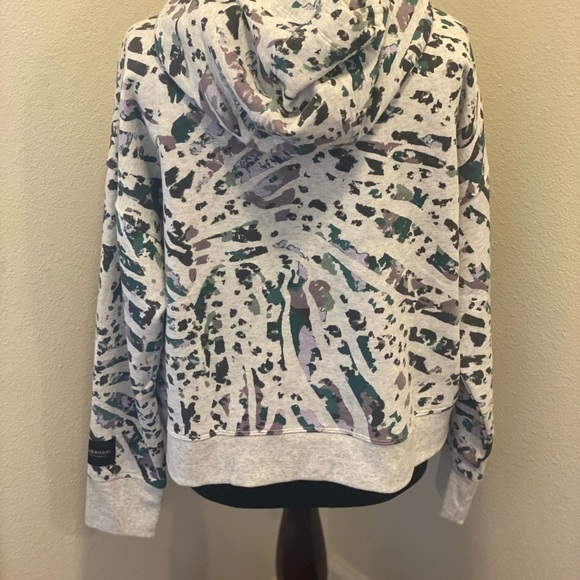 2 FOR $20 Calvin Klein Performance Camo Crop Cropped Hoodie Gray Size L NEW $59 - Picture 6 of 7